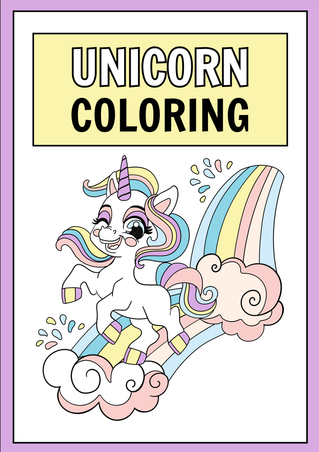 Unicorn coloring book - Magic Crayons