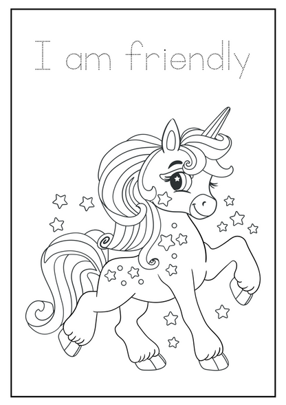 Unicorn coloring book - Magic Crayons