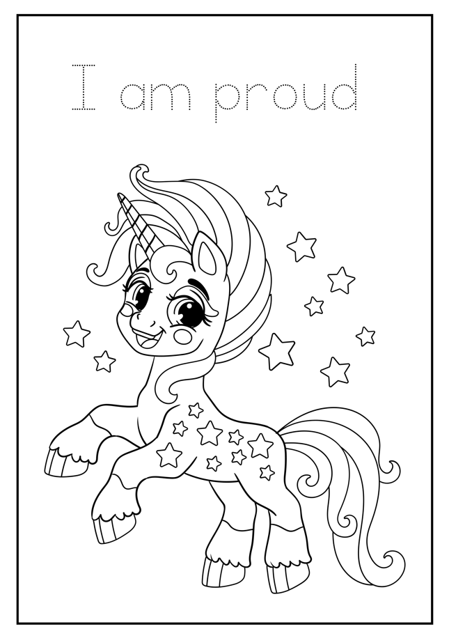 Unicorn coloring book - Magic Crayons