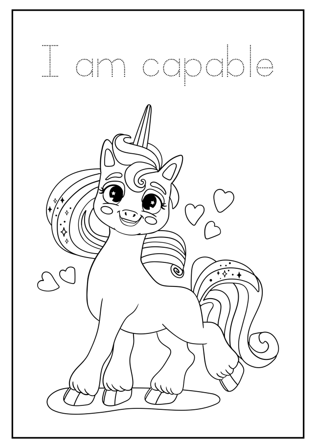 Unicorn coloring book - Magic Crayons