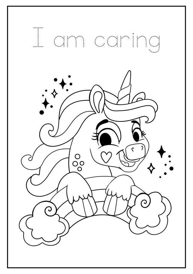 Unicorn coloring book - Magic Crayons