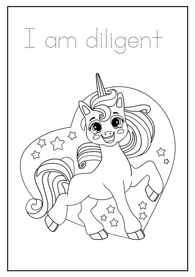 Unicorn coloring book - Magic Crayons