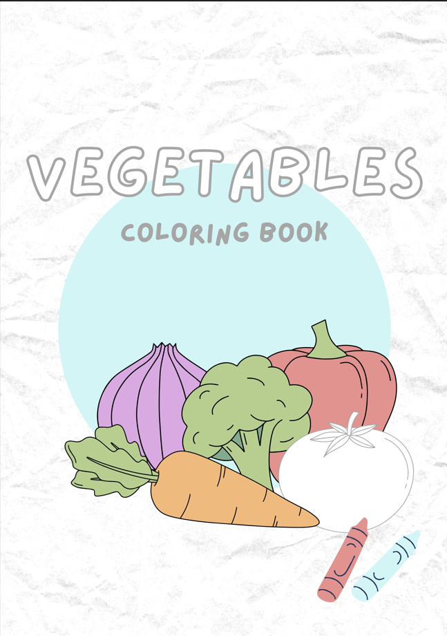 Vegetables Coloring Book 