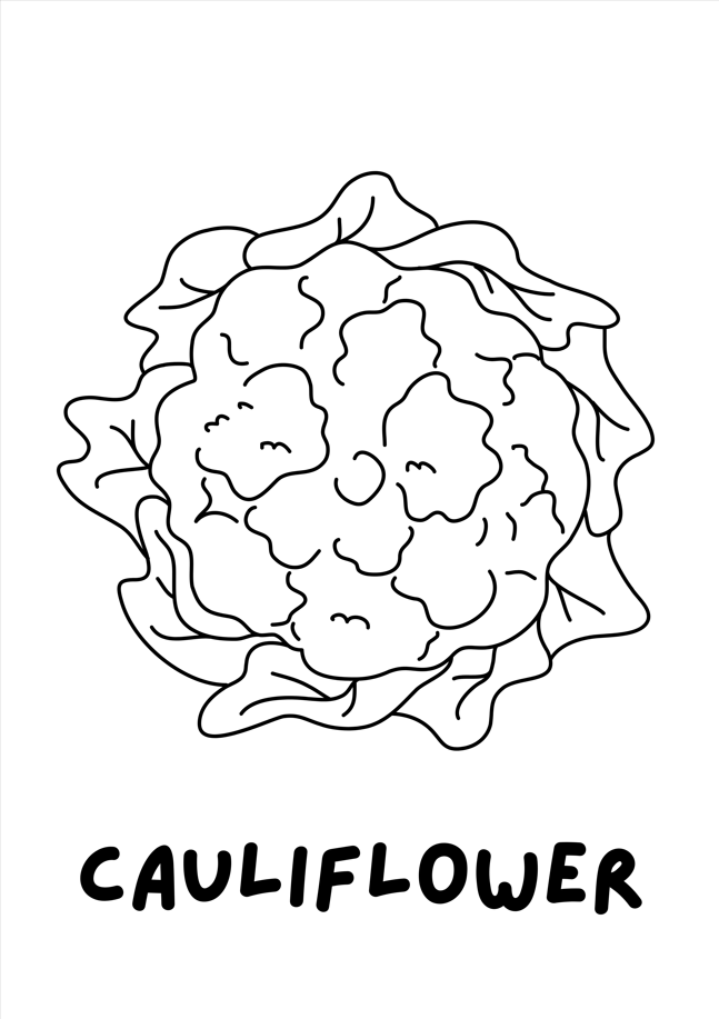 Vegetables Coloring Book 