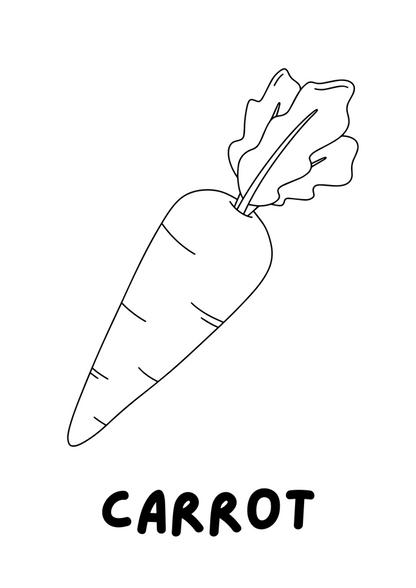 Vegetables Coloring Book 