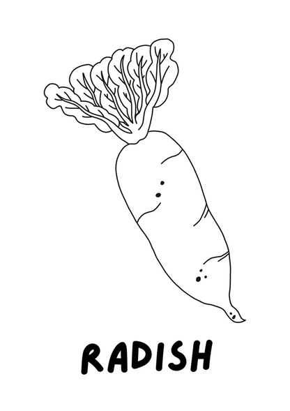 Vegetables Coloring Book 