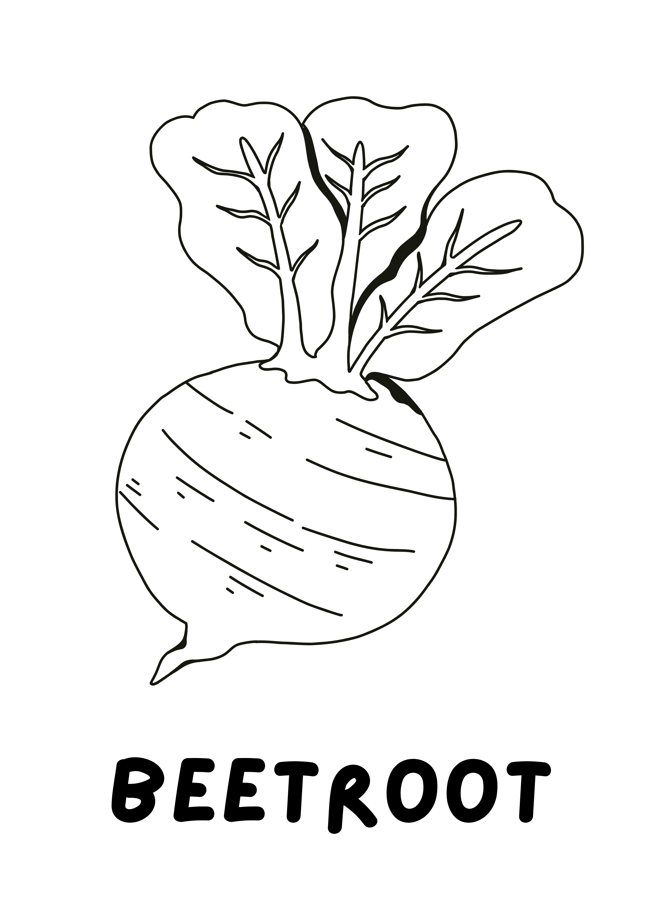 Vegetables Coloring Book 