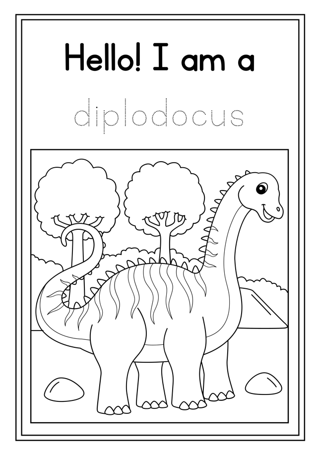 Dinosaur coloring book - MagicCrayons