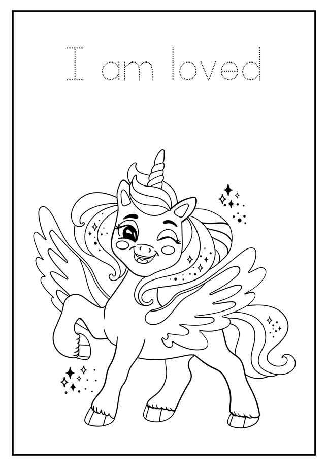 Unicorn coloring book - Magic Crayons